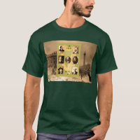 Héroes irlandeses para hombre-oscuro-camiseta-verd