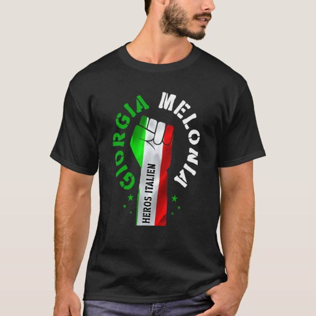 Camiseta Héroes italianos de Georgia Meloni (Anverso)