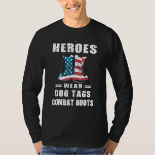Camiseta Héroes patrióticos orgullosos usan botes de combat