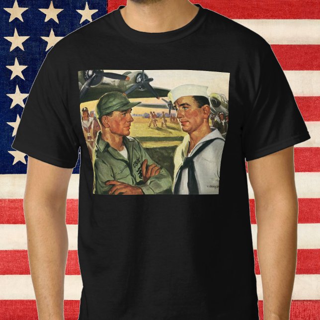 Camiseta Héroes patrióticos vintage, militares con uniforme (Subido por el creador)