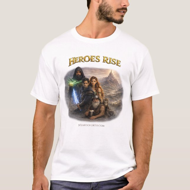 Camiseta HEROES RISE (Anverso)