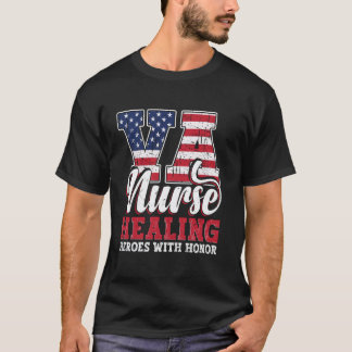 Camiseta Héroes Sanadores Con Honor Para Enfermera de la VA