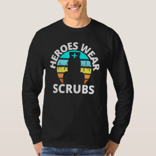 Camiseta Héroes usan escrutinio enfermeras Aide Sunset Fron