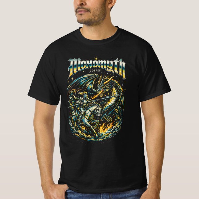 Camiseta Heroic Quest Vintage Fantasy Design (Anverso)