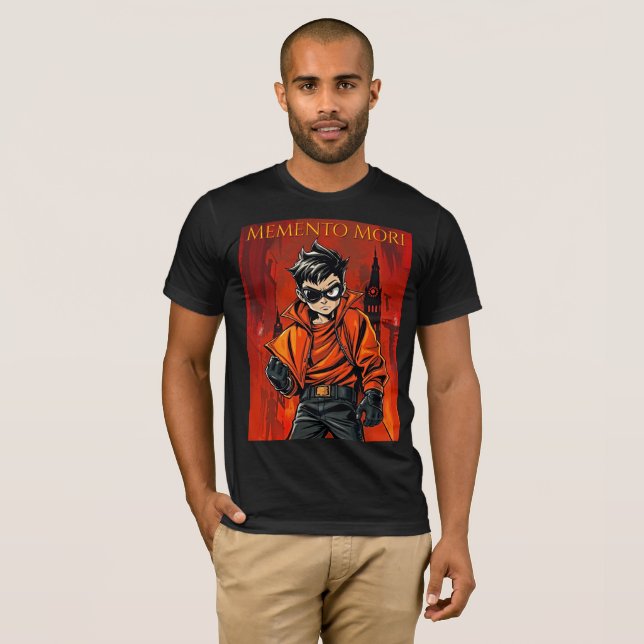 Camiseta heroica de Memento Mori: audaz y eterna (Anverso completo)