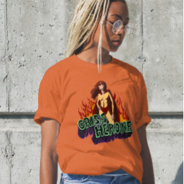 Camiseta Heroína del Caos de Energía Divertida Crisis TDAH