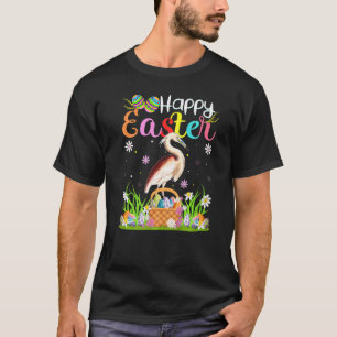 Camiseta Heron Bird Bunny Egg Hung Heron Happy Easter