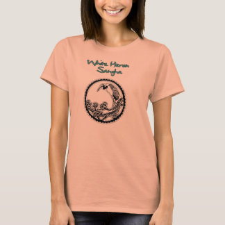 Camiseta Heron blanca y cuello de mujer Sangha TShirt