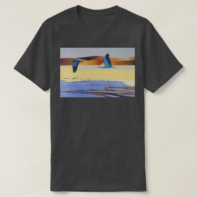 Camiseta Herones de cara blanca (Diseño del anverso)