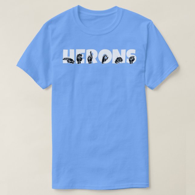 Camiseta HERONS ASL Rótulo Language Design 2 (Diseño del anverso)