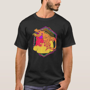 Camiseta Herpetología Reptile Lizard Animal Vaporwave Iguan