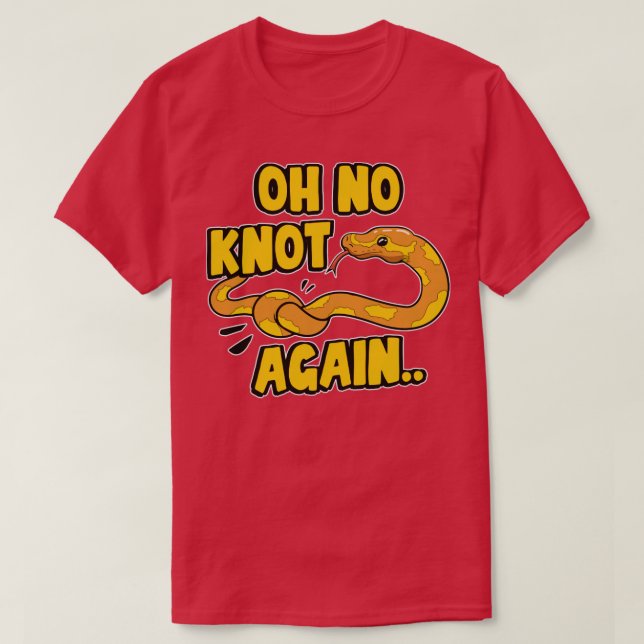 Camiseta Herpetólogo de Banana Ball Python Oh No Knot Again (Diseño del anverso)