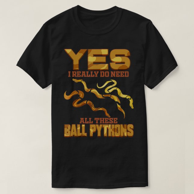 Camiseta Herpetólogo de la serpiente Ball Python Python (Diseño del anverso)