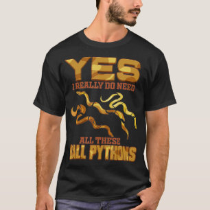 Camiseta Herpetólogo de la serpiente Ball Python Python