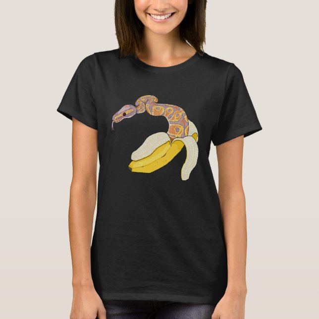 Camiseta Herpetólogo del reptil de serpiente Python de Bana (Anverso)