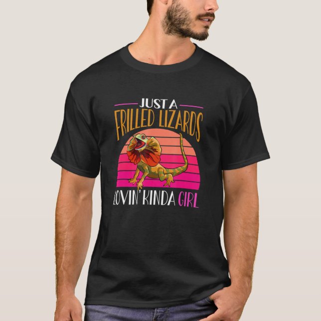 Camiseta Herpetólogo Frilled Lizard Reptile (Anverso)