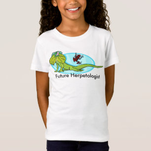 Camiseta Herpetólogo futuro con lagartija de cuello frito