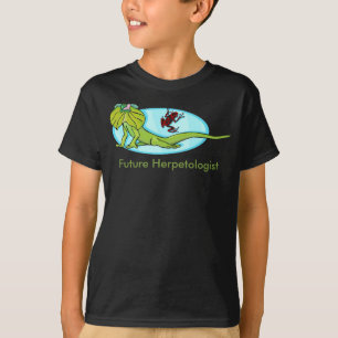 Camiseta Herpetólogo futuro con lagartija de cuello frito