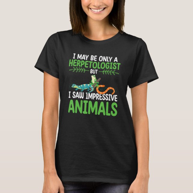 Camiseta Herpetólogo Investigador Reptil Herping Zookeeper (Anverso)