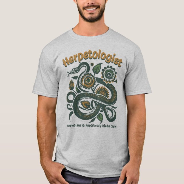 Camiseta Herpetólogo Reptile Lovers (Anverso)