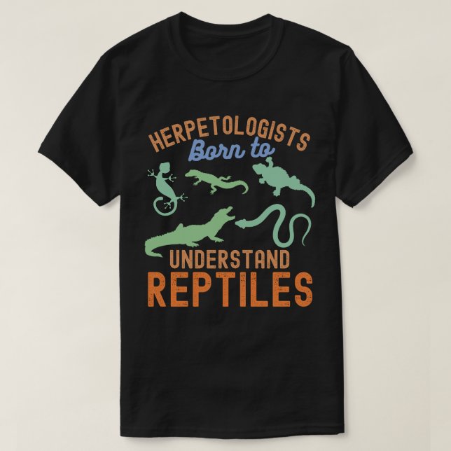 Camiseta Herpetólogos, nacidos para entender a los reptiles (Diseño del anverso)