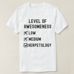 Camiseta Herpetólogos, Nivel de Herpetología de la Sensibil