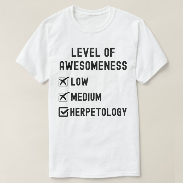 Camiseta Herpetólogos, Nivel de Herpetología de la Sensibil (Diseño del anverso)