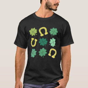 Camiseta Herradura Afortunada C Día de San Patricio Trébol 