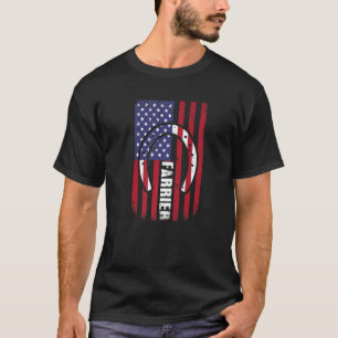 Camiseta Herradura de herrador con bandera americana angust