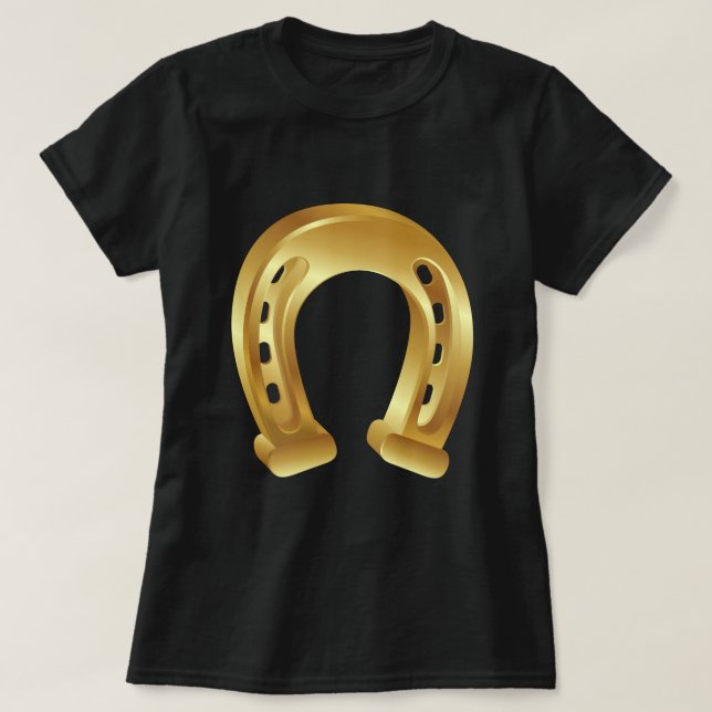 Camiseta Herradura dorada con suerte (Diseño del anverso)