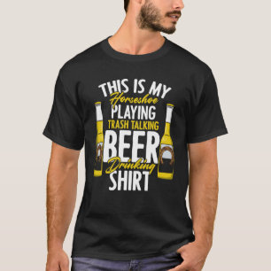 Camiseta Herradura Jugando Cerveza Bebiendo Sarcasmo