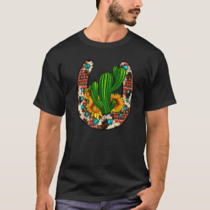 Camiseta Herradura Occidental Con Cactus Y Serape De Giro