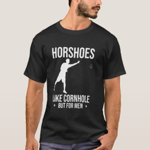 Camiseta Herraduras como Cornhole pero para hombres Lanzami