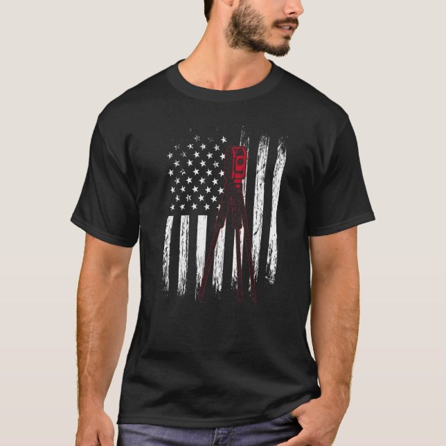 Camiseta Herramienta De Bandera De Encuesta De Tierras, Enc (Anverso)