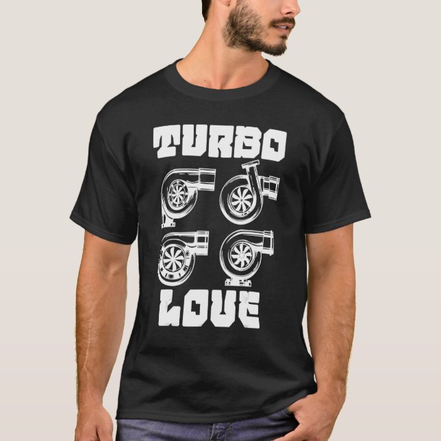 Camiseta Herramienta de declaración de moda Turbocharger Ca (Anverso)