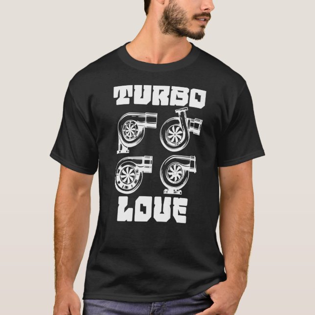 Camiseta Herramienta de declaración de moda Turbocharger Ca (Anverso)