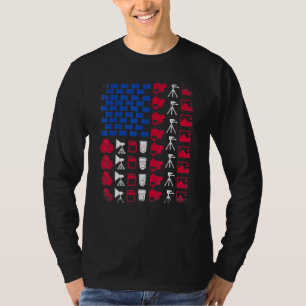 Camiseta Herramienta de Fotógrafo Orgullo Bandera Americana