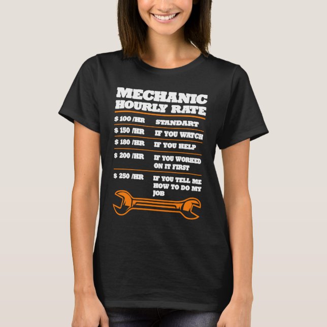 Camiseta herramienta de la profesión de mecánico de automóv (Anverso)