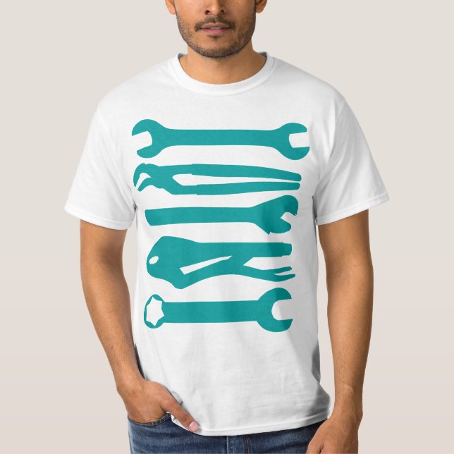 Camiseta Herramientas - Aqua (Anverso)