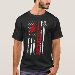 Camiseta Herramientas De Bandera De Ee.Uu. Para Electricist