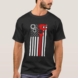 Camiseta Herramientas de bandera de maquinista Operador de