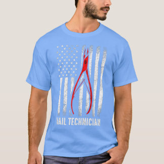 Camiseta Herramientas de Bandera de Técnico de Nail Artista