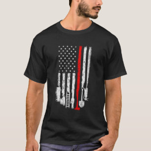 Camiseta Herramientas De Bomberos Y Bandera Equipada Nortea