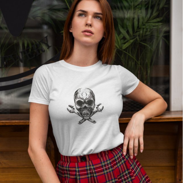 Camiseta Herramientas De Calavera Y Reloj (Subido por el creador)