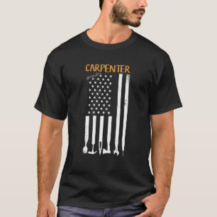 Camiseta Herramientas de carpintería Bandera estadounidense
