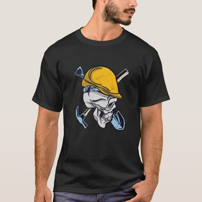 Camiseta Herramientas de casco de cráneo para trabajadores  (Anverso)