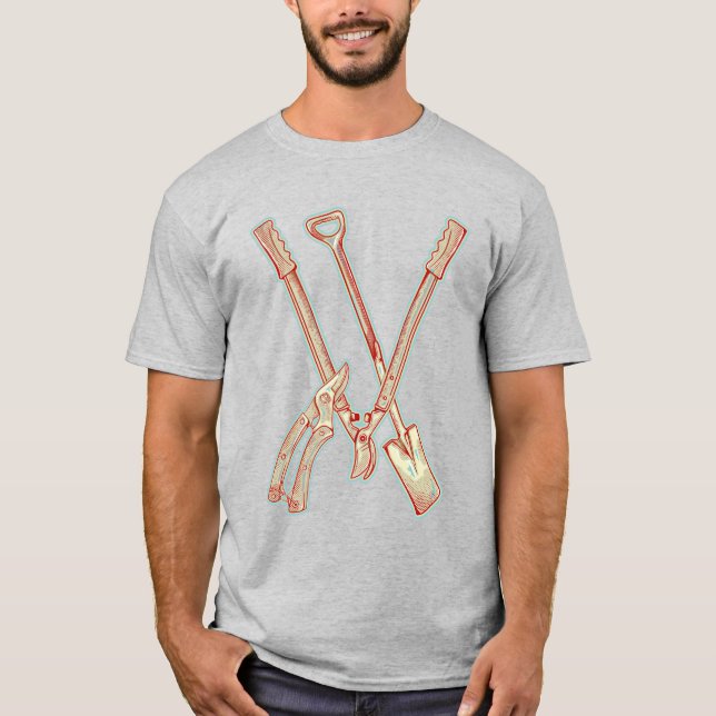 Camiseta Herramientas de jardinería (Anverso)