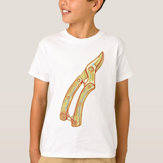 Camiseta Herramientas de jardinería de secateurs (Anverso)