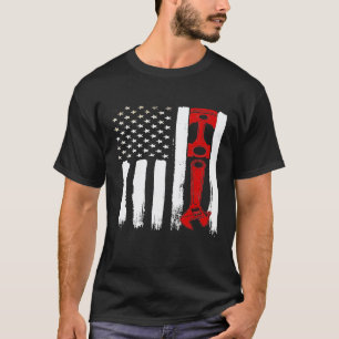 Camiseta Herramientas de mecánico diésel bandera estadounid