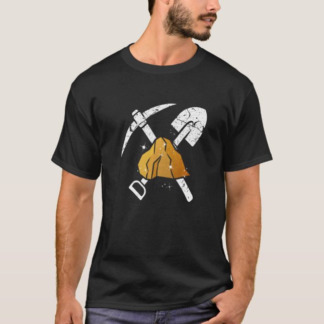 Camiseta Herramientas de minería de oro para hombres Panora (Anverso)